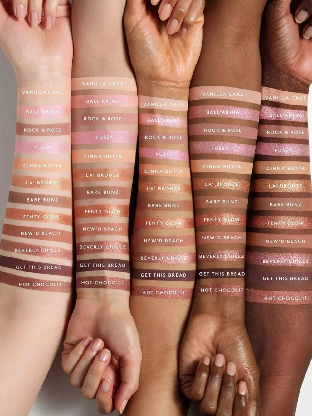 Fenty Beauty inspiration shades
